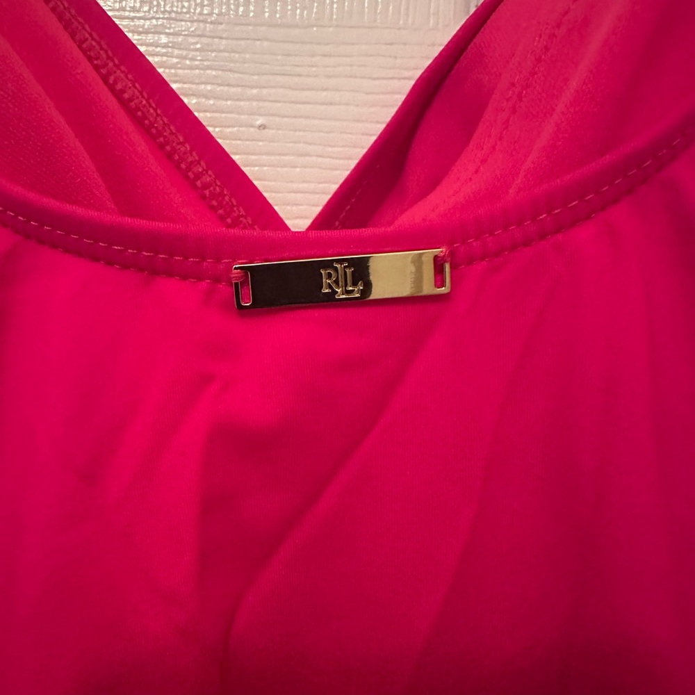 Ralph Lauren Beach Club Solid Twist Underwire One Piece Swimsuit 10 - Picture 5 of 7